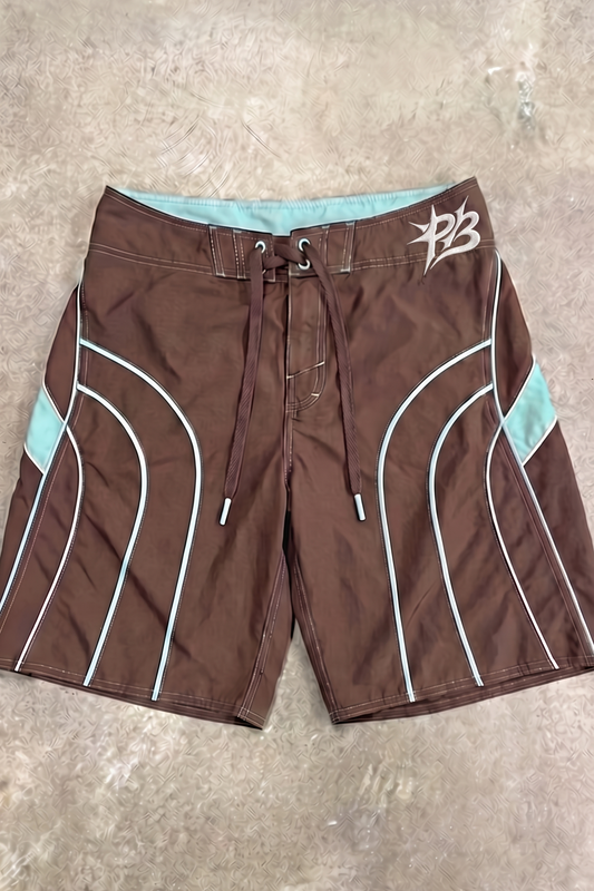 Brown Waterfall Boardshorts